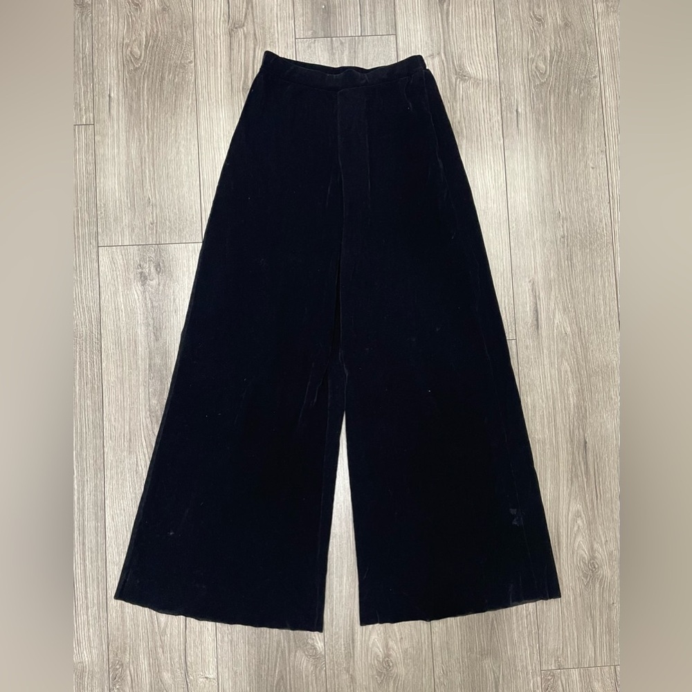 Fuzzi by Jean‎ Paul Gaultier Velvet Wide leg pants Size Small